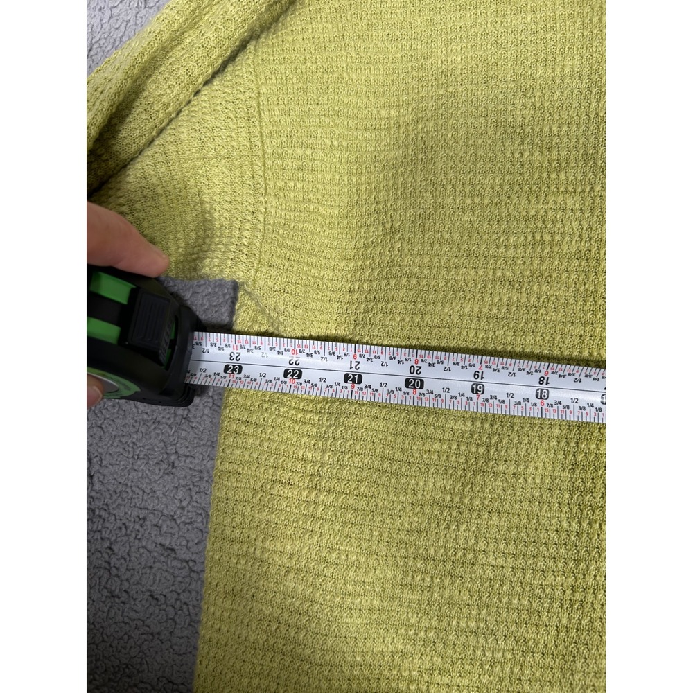 Eileen Fisher Woman 1X‎ Sweater Chartreuse Green Organic Linen Cotton Mock Neck - Picture 4 of 9